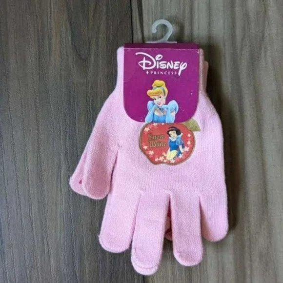 NWT Disney Princess SNOW WHITE Girls Knit Gloves Pink 1 Size Youth - Picture 3 of 5